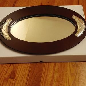 Beautiful Hazorfim wood & silver tray